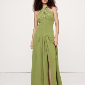 NEW Banana Republic Elegant Green Halter Dress